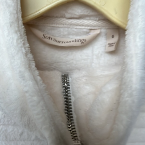 NWT Soft Surroundings Cream 1/2 Zip Pullover Sweatshirt. SzSM - Picture 6 of 11